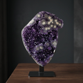 Natural Amethyst with Orbicular Agate Formations
