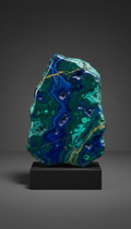 Azurite-malachite mineral slab